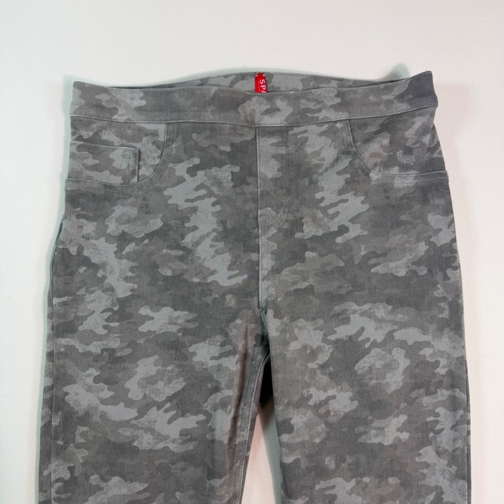 Spanx Womens Gray Camo Jean-ish Ankle Leggings High Waist Pull On 20018R Large - Picture 3 of 15